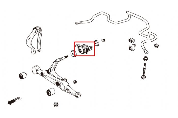 Honda Civic EG/Integra DC2 Front Control Arm Compliance Bush Spherical Bearing